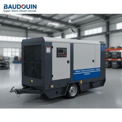 Baudouin Super Silent Diesel Genset Máy phát điện diesel di động 700KVA 750KVA 800KVA 900KVA 1000KVA Bảng kỹ thuật số 50hz/60hz
