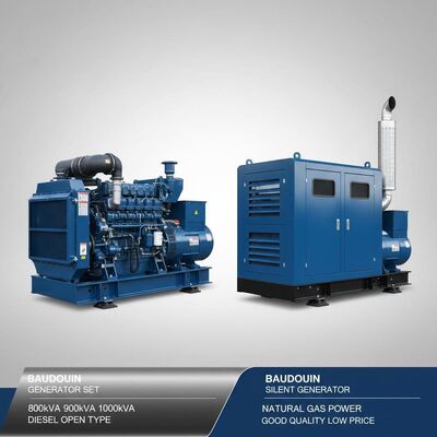 Baudouin 800kva 900kva 1000kva Generator Silent Open Type Diesel Generator Set Chất lượng tốt Giá thấp Máy phát điện khí tự nhiên